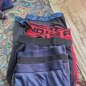 6 Men's Boxer Briefs Pack Bug Sizes XXL - Black, Red, Navy